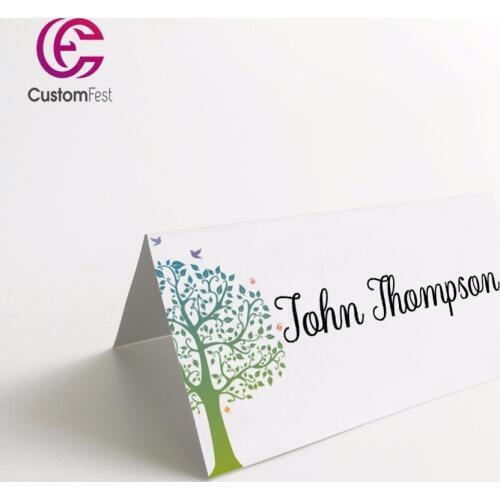 50pcs/lot Personalized Place card name card for party and wedding spring tree MK037