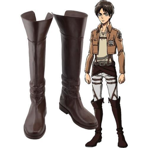 Anime Attack on Titan Eren Jaeger Cosplay Shoes Halloween Carnival Boots Custom-made