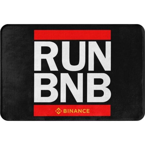 Binance Coin Crypto Miners Bathroom Mat Run BNB Doormat Kitchen Carpet Outdoor Rug Home Decoration