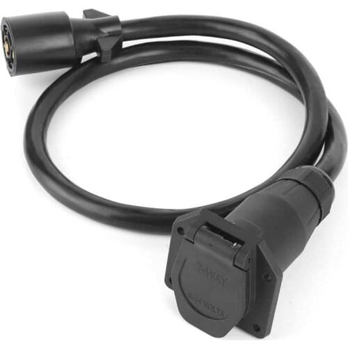 Tow hook trailer towing hitch Trailer Extension Cord 7 Way 3.5ft Double Prong Male Plug Connector RV Connecting Line car