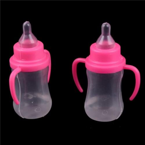 6Cm 2pcs/set Magic mike bottle baby doll feeding bottle feeder nipple for doll toy milk bottle doll house accessories