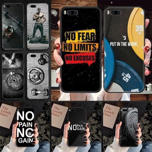 Bodybuilding Gym Phone case For Xiaomi Mi Max Note 3 A2 A3 8 9 9T 10 Lite Pro Ultra black silicone prime soft bumper tpu coque