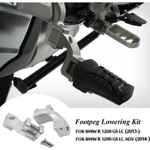 For BMW R1200GS LC 2013 to 2017 2018 R 1200 GS LC ADV 2014 to 2018 R1200GS LC Motorcycle Foot peg Passenger Footpeg Lowering Kit