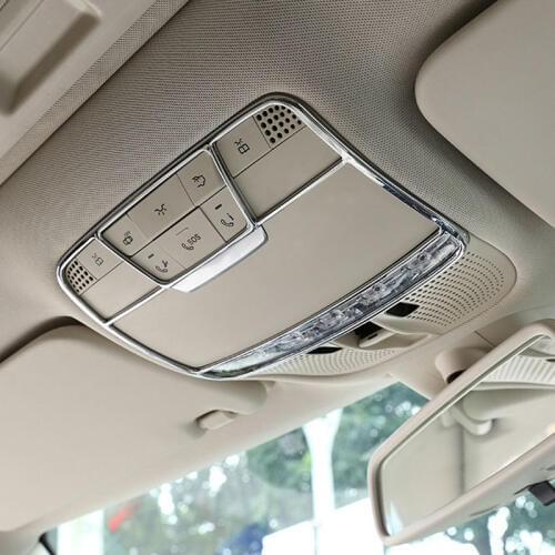 For Mercedes Benz W205 C-Class C260 E Class W213 E200l GLC 2015-2017 Car Accessories ABS Front Reading Light Decorate Frame Trim