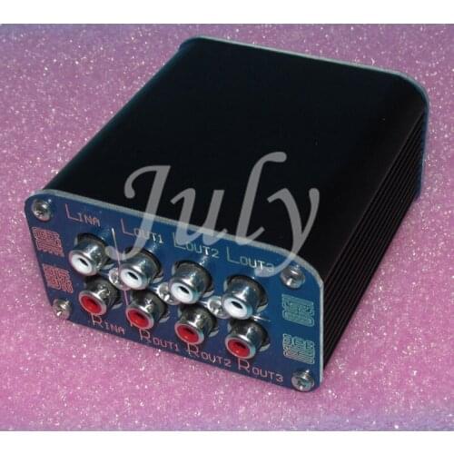 Two-way input six-way output audio transformer, signal mixer audio distributor, signal distributor mixer