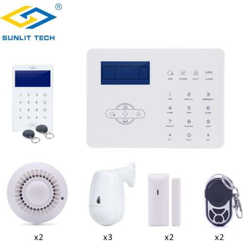 Focus Wireless GSM PSTN Alarm System IOS Android APP Control Home Smart Security Pet Pir Motion Sensor Door Fire Smoke Detector