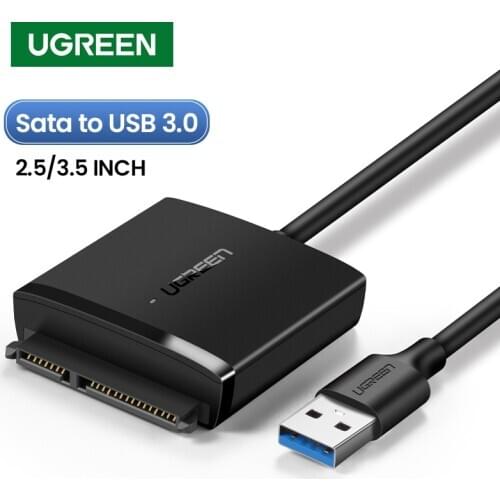 UGREEN SATA to USB 3.0 Adapter Cable with UASP SATA III to USB Converter for 2.5" 3.5” Hard Drives Disk USB SATA Adapter