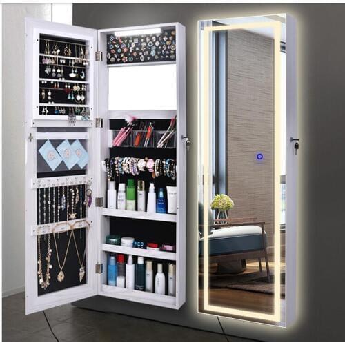 Dress Mirror for Womens Household With Wall-hanging Mirror On the Ground Receiving Cabinet Bedroom Simple Modern Test Mirror