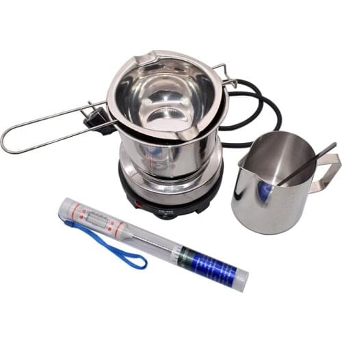 1Set Mini Electric Heater Stove with Beeswax Melting Pot Candle Making Beeswax Melter Beeswax Heateter Wax Melting DIY Candle