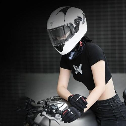 Spring Summer Motorcycle Gloves off-road Motorcycle Anti-fall Breathable Rider Equipment Four Seasons Full finger Female Touch