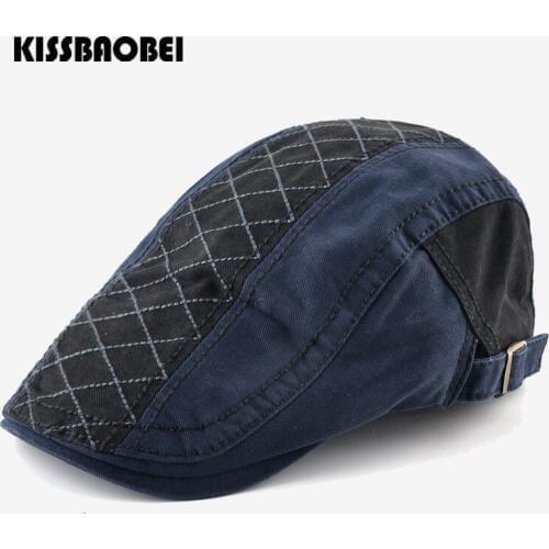 Men Hat Retro Mens Beret Caps Autumn Winter Casual Visor Cotton Duck Tongue Berets For Boys Adjustable Bone High Quality Gorras