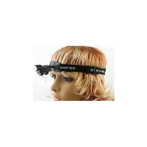 Wearing eyelashes with LED headlights, reading magnifying glass, maintenance magnifier