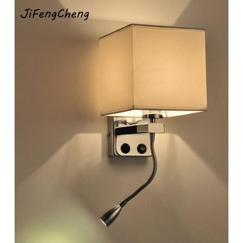 JiFengCheng Wall Lamp Retro Reading Creative Wall Light Hotel Living Room Bedroom Aisle Balcony LED Bedside Lamp with Switch