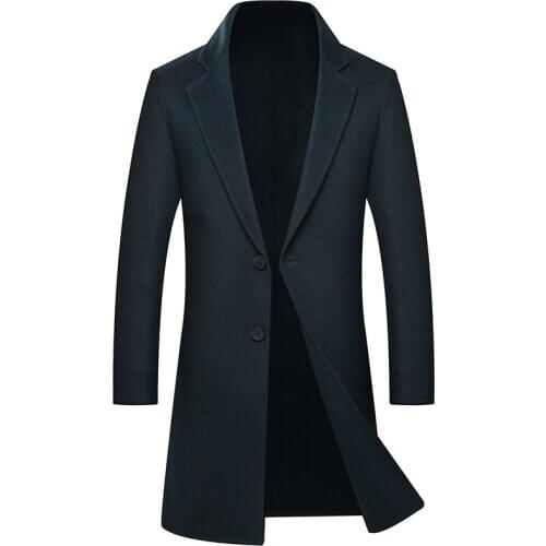 New fashion Winter Double Faced 70%Wool Coat Men Pure Hand made Medium Cashmere Casual Single Breasted luxury size M L XLXXL3XL
