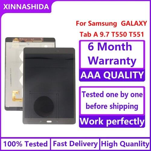New LCD Display Touch Screen Digitizer Sensors Assembly Panel Replacement For Samsung GALAXY Tab A 9.7 SM-T550 T550 T551 T555
