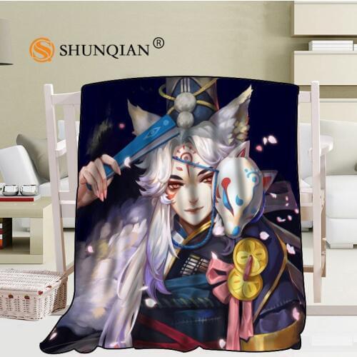 Custom Onmyoji Blanket Blending Fabric 56x80inch 50X60inch 40X50inch Sofa Bed Throw Blanket Kid Adult Warm Blanket