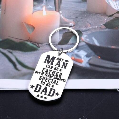 Fathers Day Gifts Keychain from Daughter Son Kids Stepdad Daddy Keychain Men Dad Papa Father Stepfather Birthday Gifts Key Ring