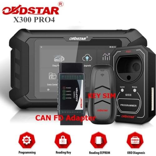 OBDSTAR X300 Pro4 Pro 4 Key Master 5 Auto Key Programmer IMMO Version for Locksmith with Optional CAN FD Adapter KEY SIM 5 in 1