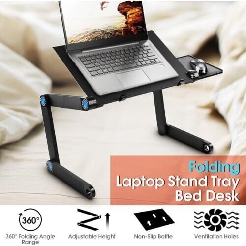 360 Degree Adjustable Folding Laptop Table Foldable Portable Lap Top Stand Tray Sofa Bed Desk Lapdesks Notebook Computer Support