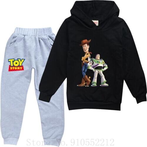 Disney Cartoon Clothes For Baby Boys Girls Toy Story 4 Print Sweatshirt Pants 2pcs Sets Boys Sport Suits Baby Tracksuits Outfits