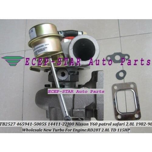 TB2527 465941-0004 465941-0006 465941-0007 14411-22J02 14411-22J04 465941 452022 Turbo For NISSAN Y60 Patrol Safari RD28T 2.8L