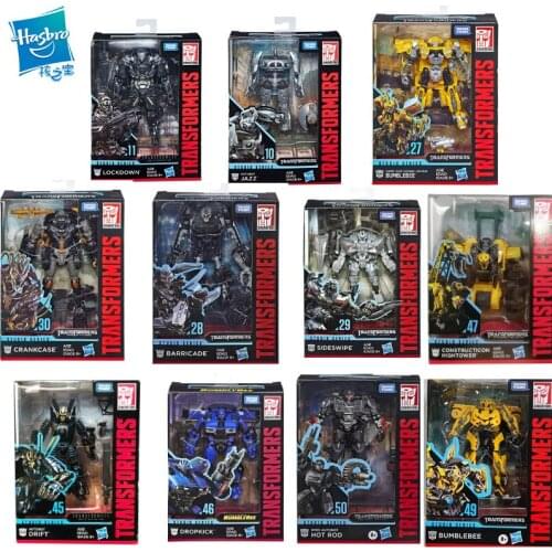 Hasbro Transformers Toy Collection SS Autobot Jazz Bumblebee Lockdown Crankcas Sideswipe Soundwave Robot Car Model Boys Toy Gift