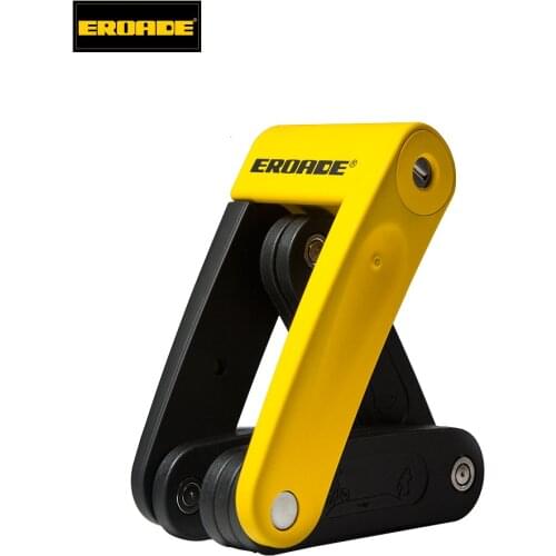 EROADE Zinc Alloy Stainless Steel Folding Bike Lock Bicycle Accessories Anti-Hydraulic Shear Lengthened Padlock For Motorbike