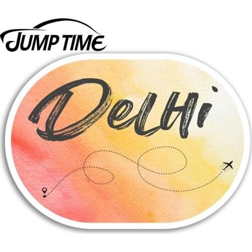 Jump Time for Delhi City Vinyl Stickers India Travel Sticker Luggage Laptop Car Decal Window Wiper Trunk Car Styling