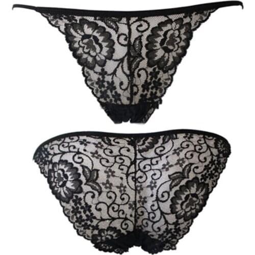 Popular Sexy Lace Panties Women Hollow Out Transparent Underwear Thin belt low waist Briefs Women Intimates Hot