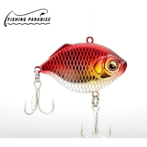 1PCS 4.5cm 8.5g Wobbler Fishing Lures Hook Hard Artificial Plastic VIB Bait Crankbait All Depth Winter Ice Fishing Tackle