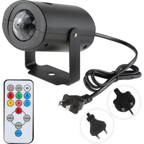 9W Mini RGBW Water Wave Ripple Effect LED Stage Light Speed Adjustable 7 Colors Lamp for KTV Party Club Disco Pub