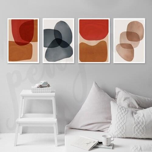 Canvas Prints Abstract Minimalist Geometry Wall Art Colorful Boho Canvas Prints Painting Pictures for Living Room Decor