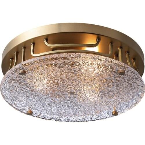 American light luxury classic copper ceiling lamp modern new Chinese bedroom study simple and stylish retro ceiling lamp