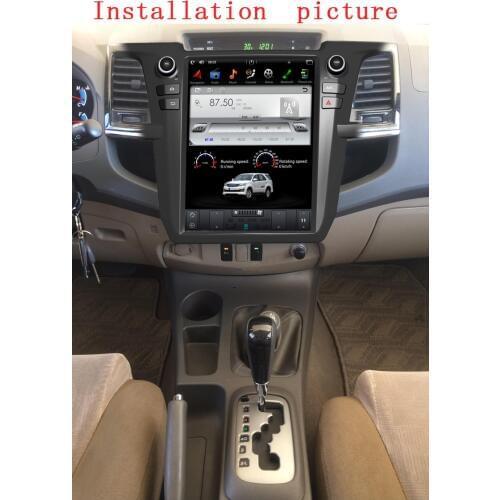 Android 7.1 Tesla style 12.1 inch Car DVD Player GPS Navigation For Toyota Fortuner 2005-2016 radio stereo unit car multimedia