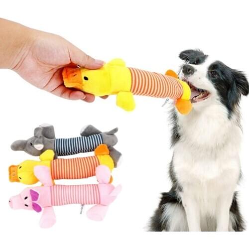 Pet four-legged long duck animal plush vocal toy dog cartoon pink pig gray elephant toy pet supplies pet toy sound doll