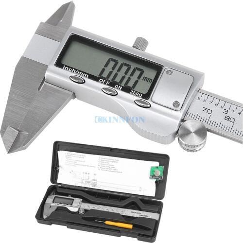 DHL 50PCS 50 pcs Digital Vernier Caliper 6" 150mm Metal Housed Fractional