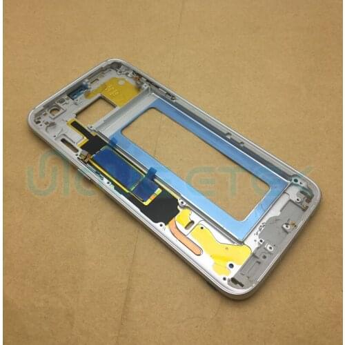 For Samsung Galaxy S7 G930 S7 Edge G935 Mobile Phone Plate Middle Frame Housing Body Bezel Chassis with Power Volume Button