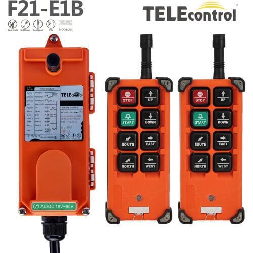 F21-E1B (Include 2 Transmitters 1 Receiver) 6 Buttons 1 Speed Hoist Crane Remote Control Wireless Radio Uting Remote Controller