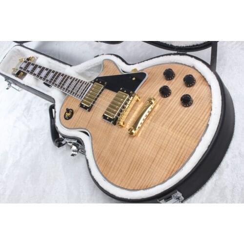 Guitar, electric guitar Natural wood gold hardware, in stock, fast shipping