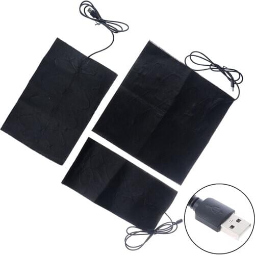 USB 5V Carbon Fiber Heating Pad Hand Warmer USB Heating Film Electric Winter Infrared Fever Heat Mat 1/2/4PCS