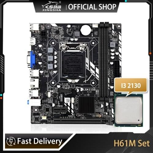 H61M LGA 1155 Motherboard Set With I3-3570 CPU H61 Intel Chipset Motherboard SATA2.0 DDR3 Support Intel Core i3 i5 i7 CPU PCIe8X