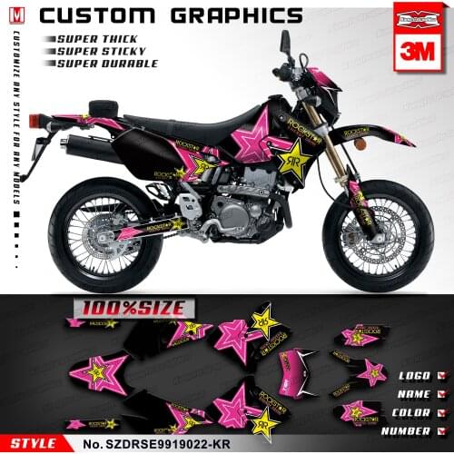 KUNGFU GRAPHICS Waterproof Vinyl Decals Stickers for DRZ400SM DRZ 400 Enduro 1999 to 2019 KLX 400R 2002 to 2004