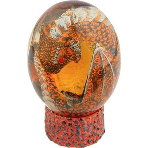 Lava Dragon Egg Ornament Collection Decor Dinosaur Egg Statue Resin Dragon Egg Crystal Minerale Gemstone Reiki Home Decoration