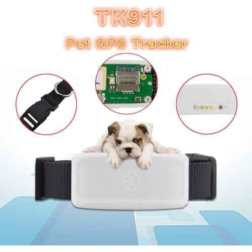 Mini Cat Dog GPS Tracker TK911 Waterproof Tracking Device For Pet Smart Locator With Over-speed/Shake Sensor/Low Battery Alarm