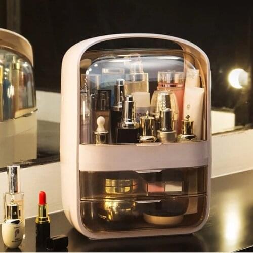 Fashion Acrylic Women Cosmetic Box Transparen Beauty Kits Organizer Toiletry Makeup Storage Box Waterproof Fashion Cosmetic Case