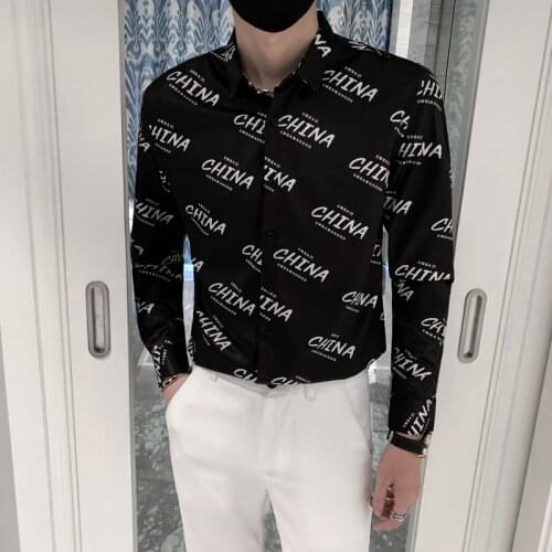 Chinese Style Mens Shirt High Quality Long Sleeve Slim Fit Casual Shirt Male Business Dress Shirts Social Party Tuxedo Blouse