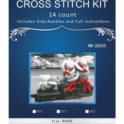 Top Quality Lovely Hot Sell Counted Cross Stitch Kit Old World Holiday Ornaments Similar DMC RW-30255 Lover babies