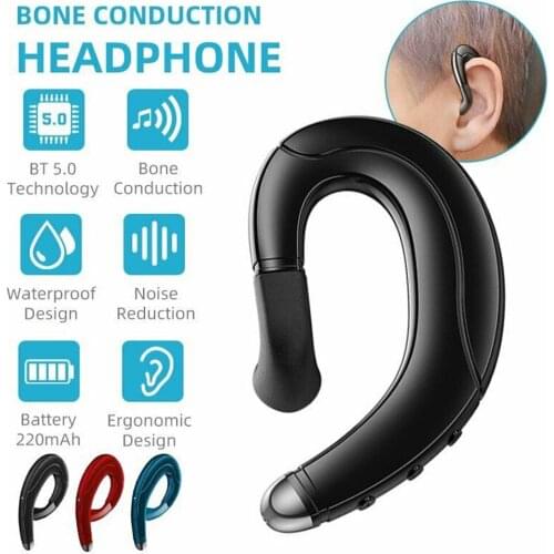 Bone Conduction Earphone Wireless Bluetooth Sports Stereo Earloop Headset With Microphone For Xiaomi Huawei Samsung Phone
