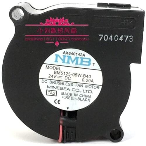 Original turbo blower BM5125-05W-B40 DC24V 0.20A double ball 5cm fan