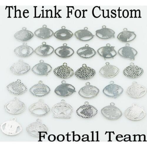 Football Charm 160pcs/lot custom Football sport hanging dangle charms DIY bracelet&bangles jewelry accessory